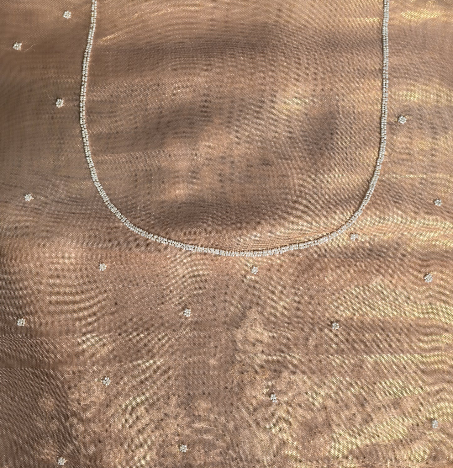 Gulabi - Designer Tissue Saree with Hand Work