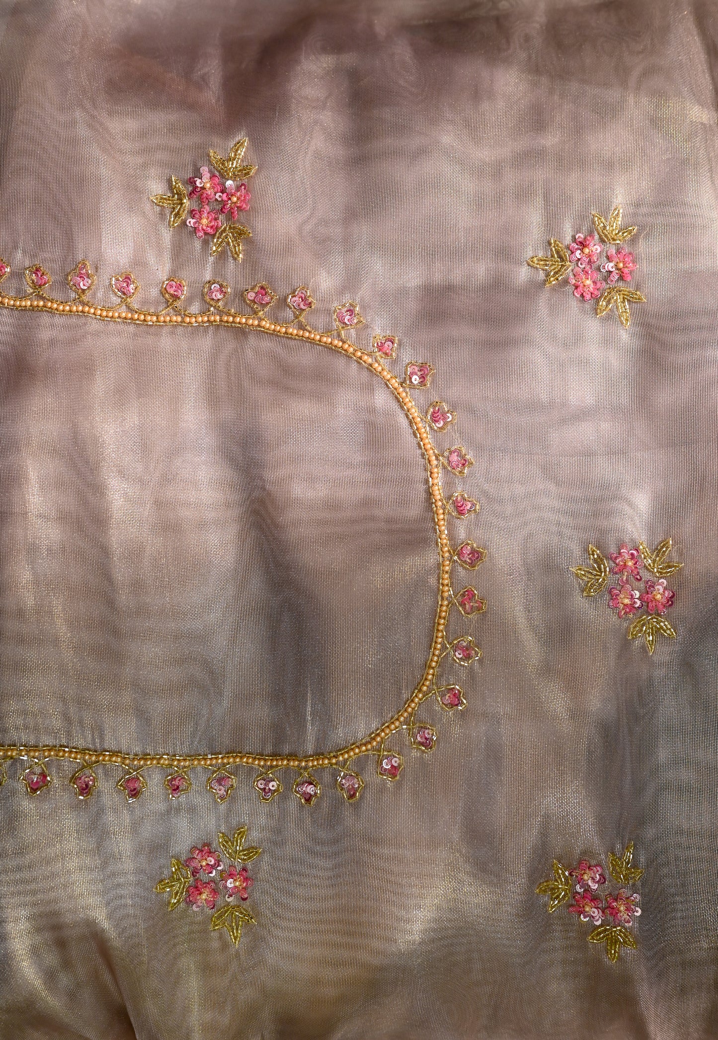 Heer - Designer Tissue Saree with Hand Work