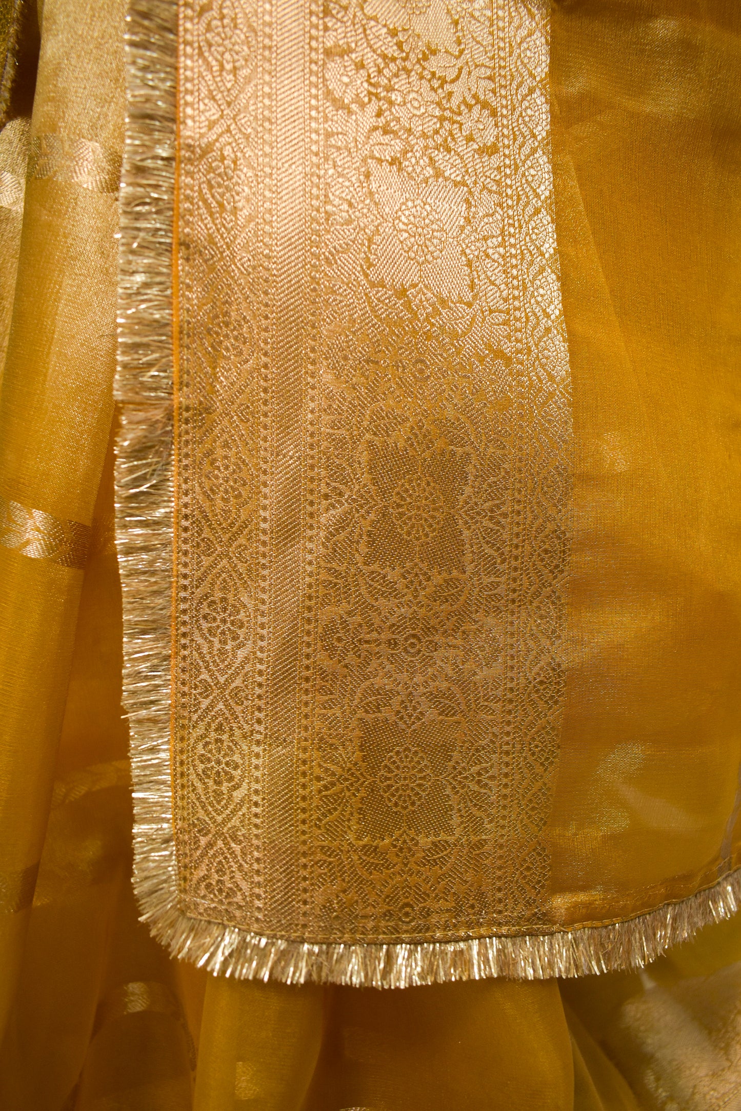Roop - Yellow Tissue Benarasi Saree