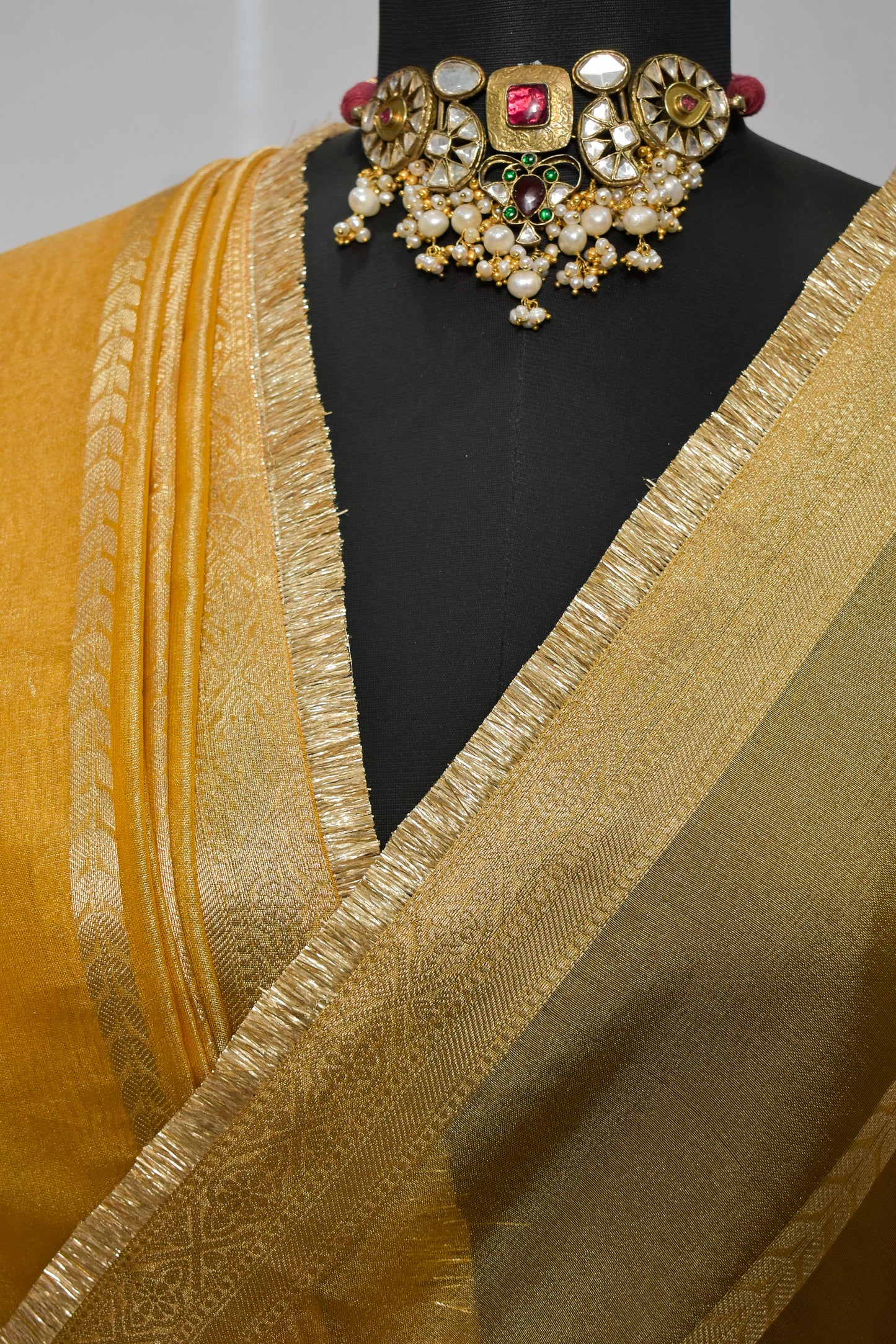 Roop - Yellow Tissue Benarasi Saree