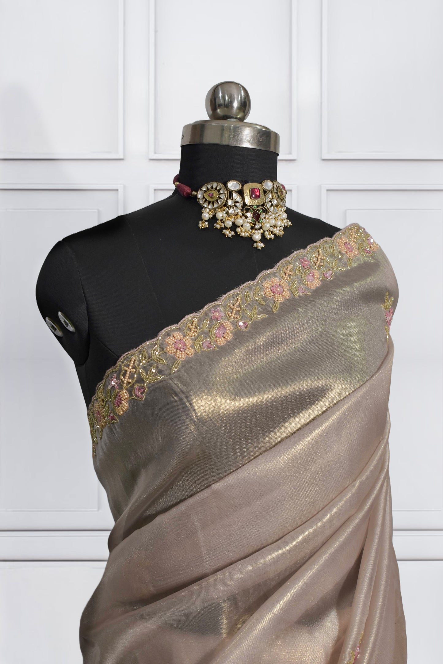 Heer - Designer Tissue Saree with Hand Work